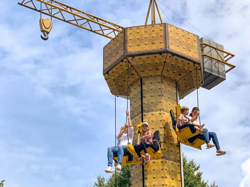 Hoch hinaus mit dem Traumland-Kran!