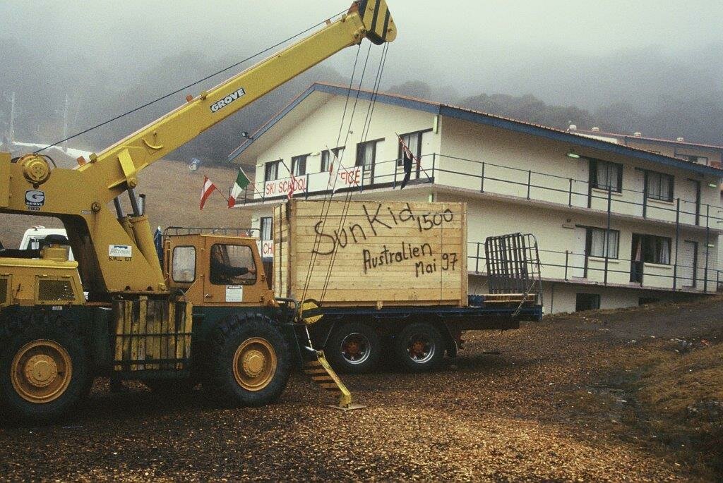 Der erste internationale Transport eines Zauberteppichs nach Australien.