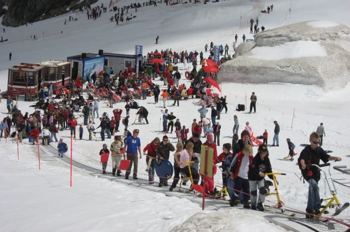Sunkid est à 3000 m au-dessus des choses au Kitzsteinhorn